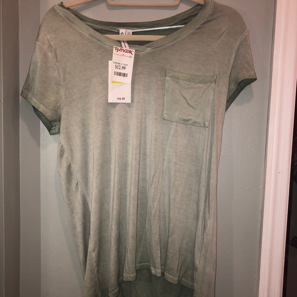 army green shirt